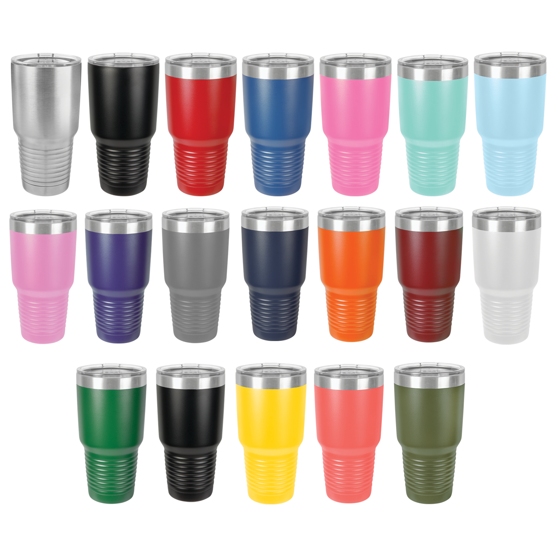 30 oz Polar Camel Vacuum Insulated Tumbler with Clear Sliding Lid