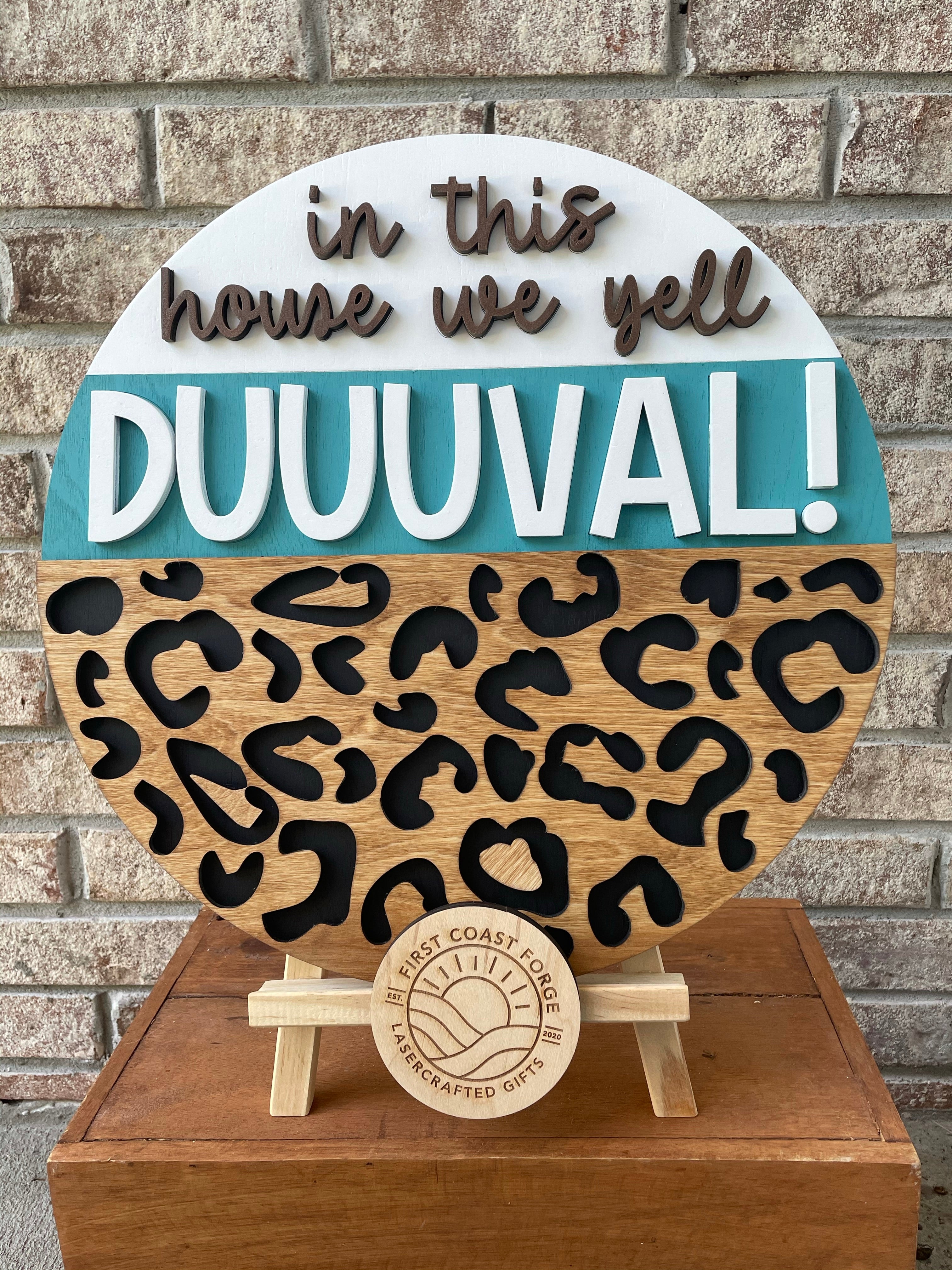 Jacksonville Jaguars "DUUUVAL!" 11" x 17" Wood Sign