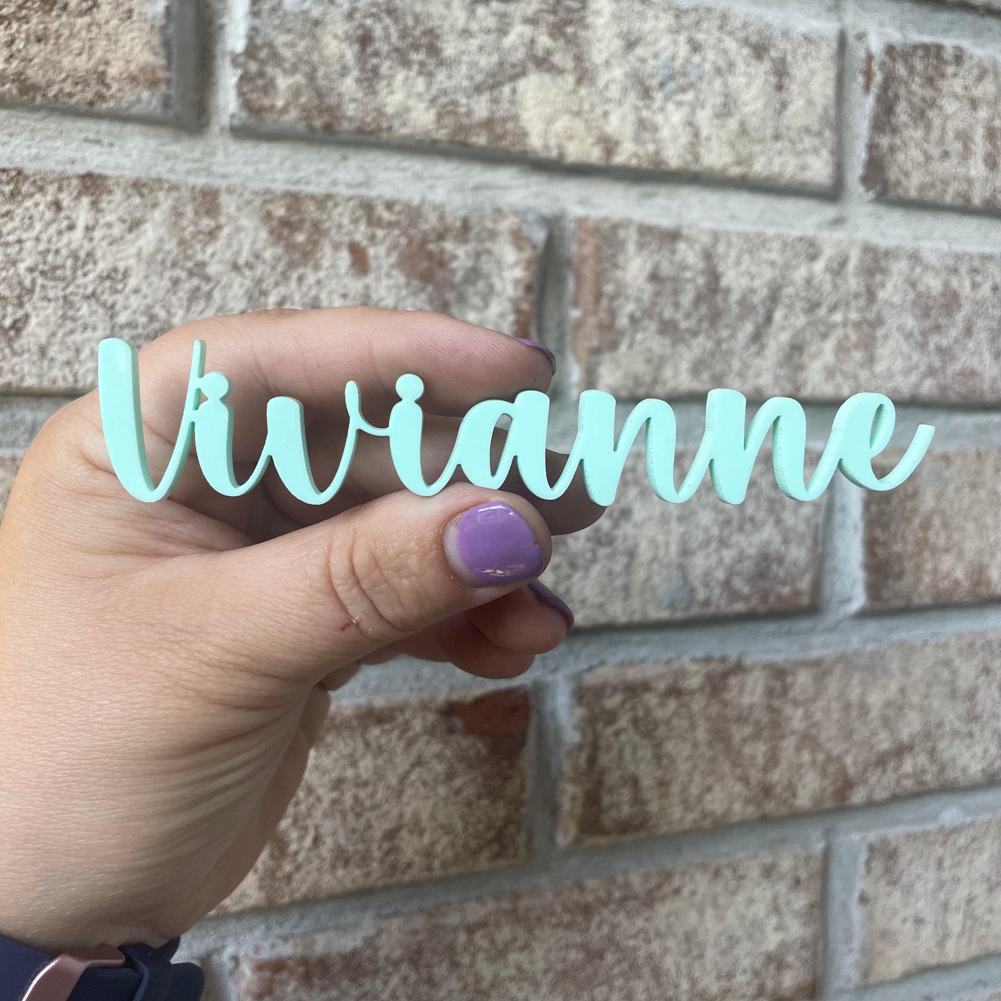 Custom Cake Topper with Cursive Writing – First Coast Forge