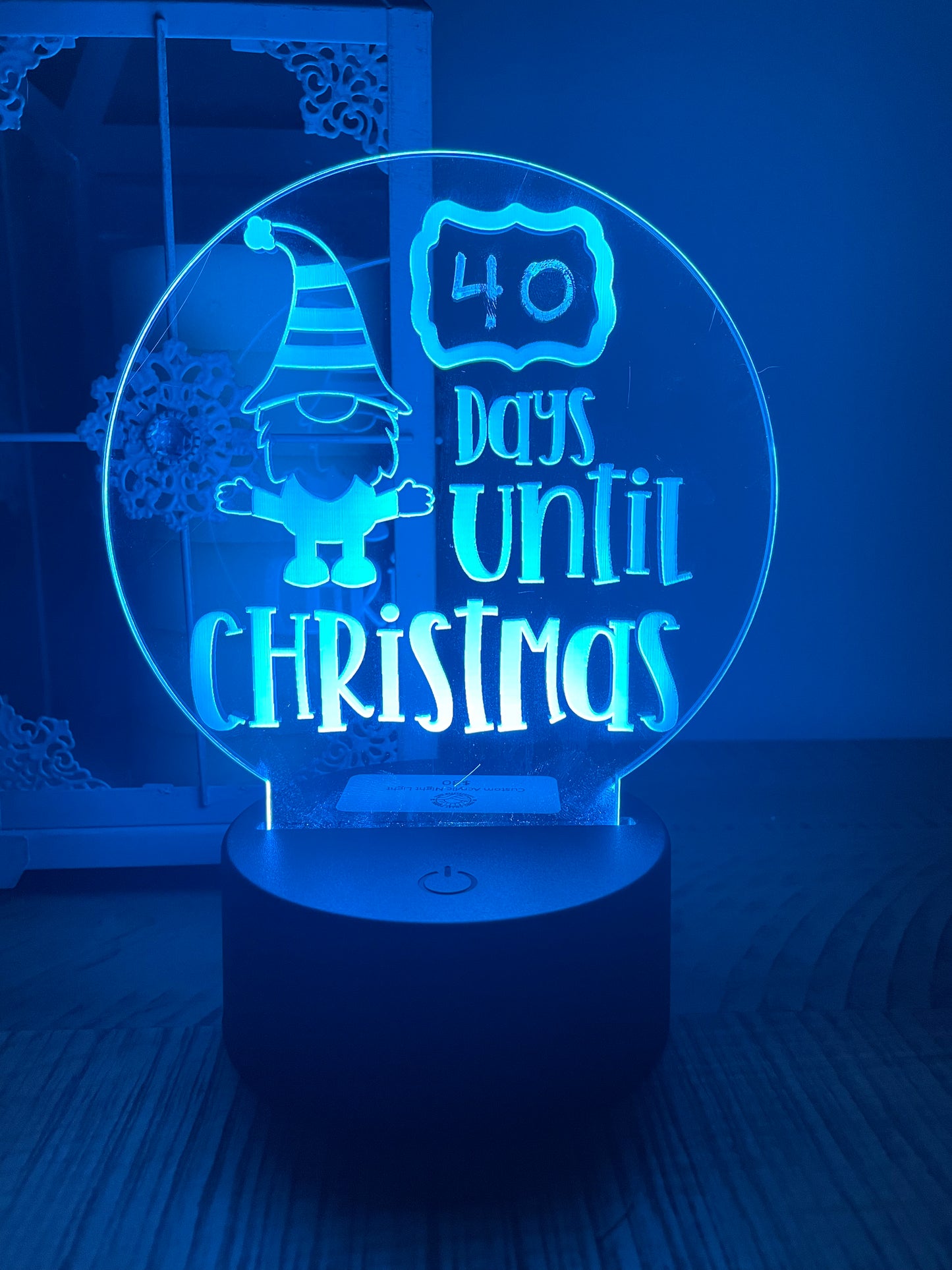 Christmas Countdown Acrylic Night Light