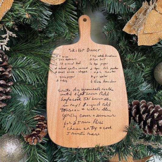 Heirloom Handwritten Recipe Cutting Board